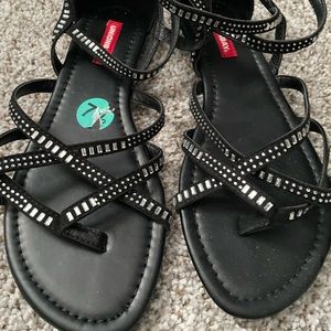 Black and silver sandals Unionbay